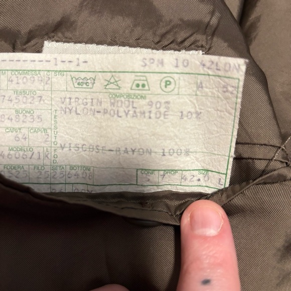 VTG Giorgio Armani Le Collezioni Blazer 42L Wool Blend Oversized Y2K Academia - Picture 10 of 10